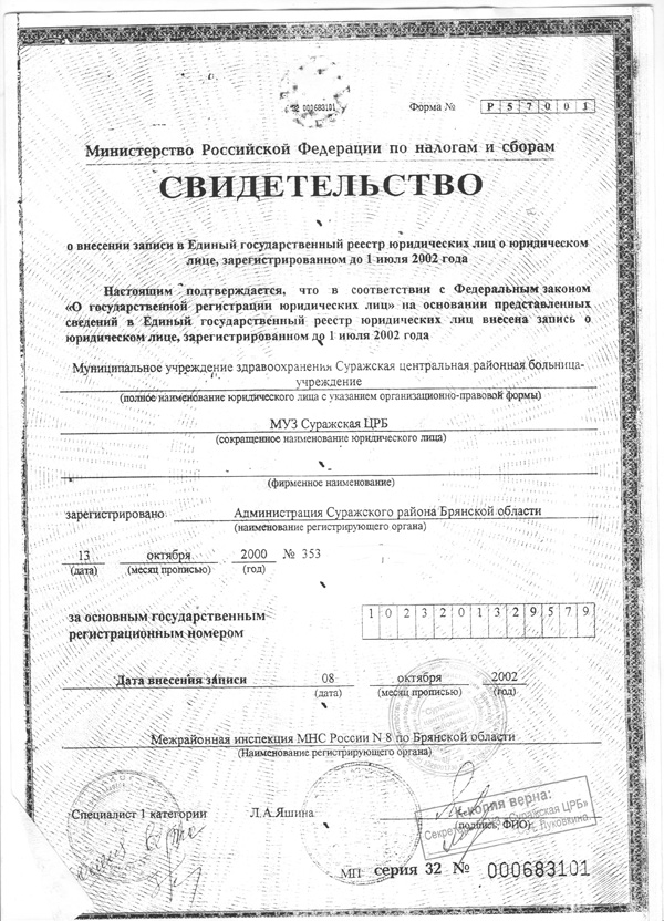 Свидетельство